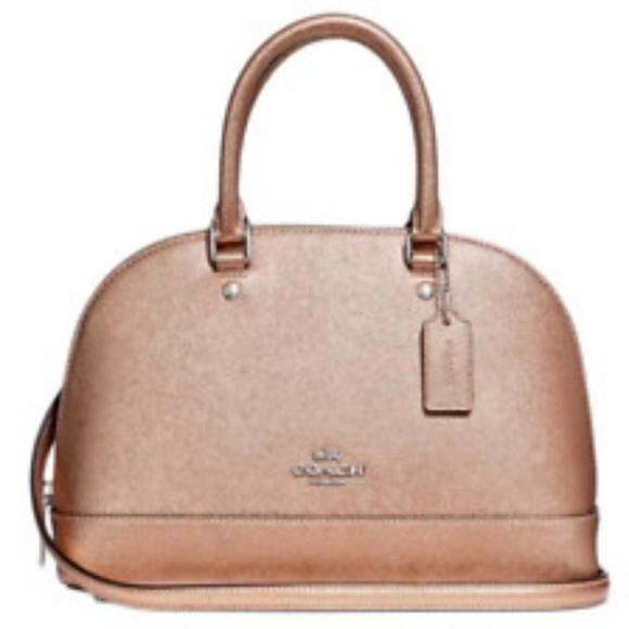 Coach Handbags - SALE! Coach Mini Sierra Satchel Metallic Rose Gold